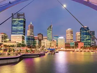 VIew of seaside hotels