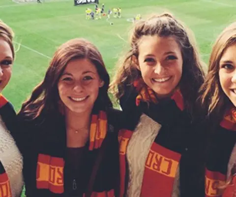 Girls on sporting program