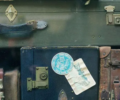 Stack of assorted suitcases
