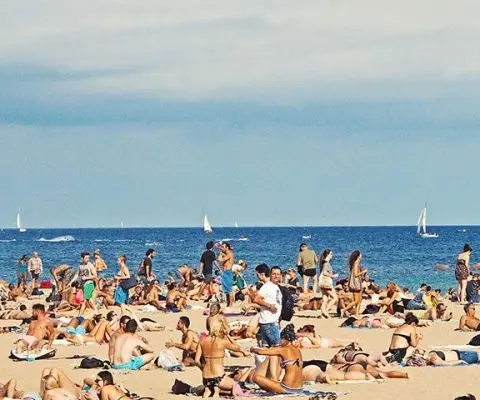 Beach in Barcelona, Spain