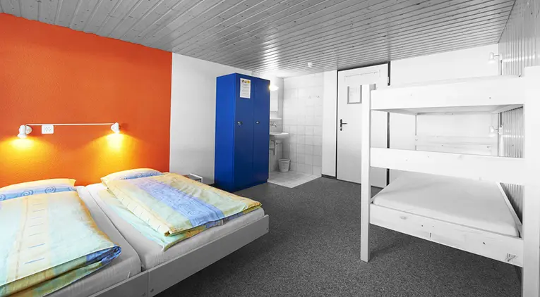 Hostel room abroad