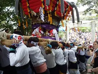 USAC students participating in Japanese festival.