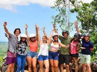 students in a road trip