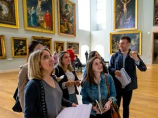 Students visiting a museum