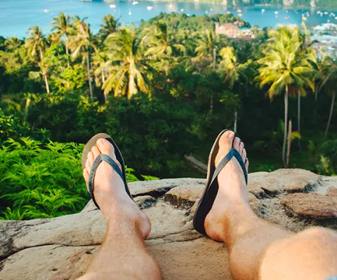 flip flops and the Phi Phi Islands, Thailand