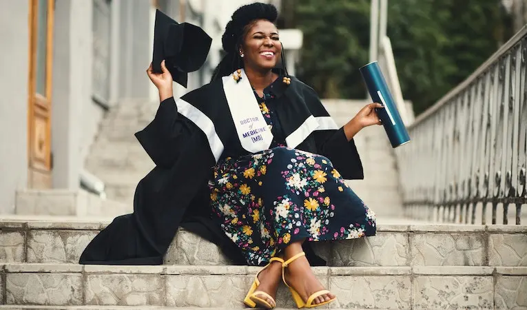 person graduating as a doctor of medicine